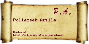 Pollacsek Attila névjegykártya
